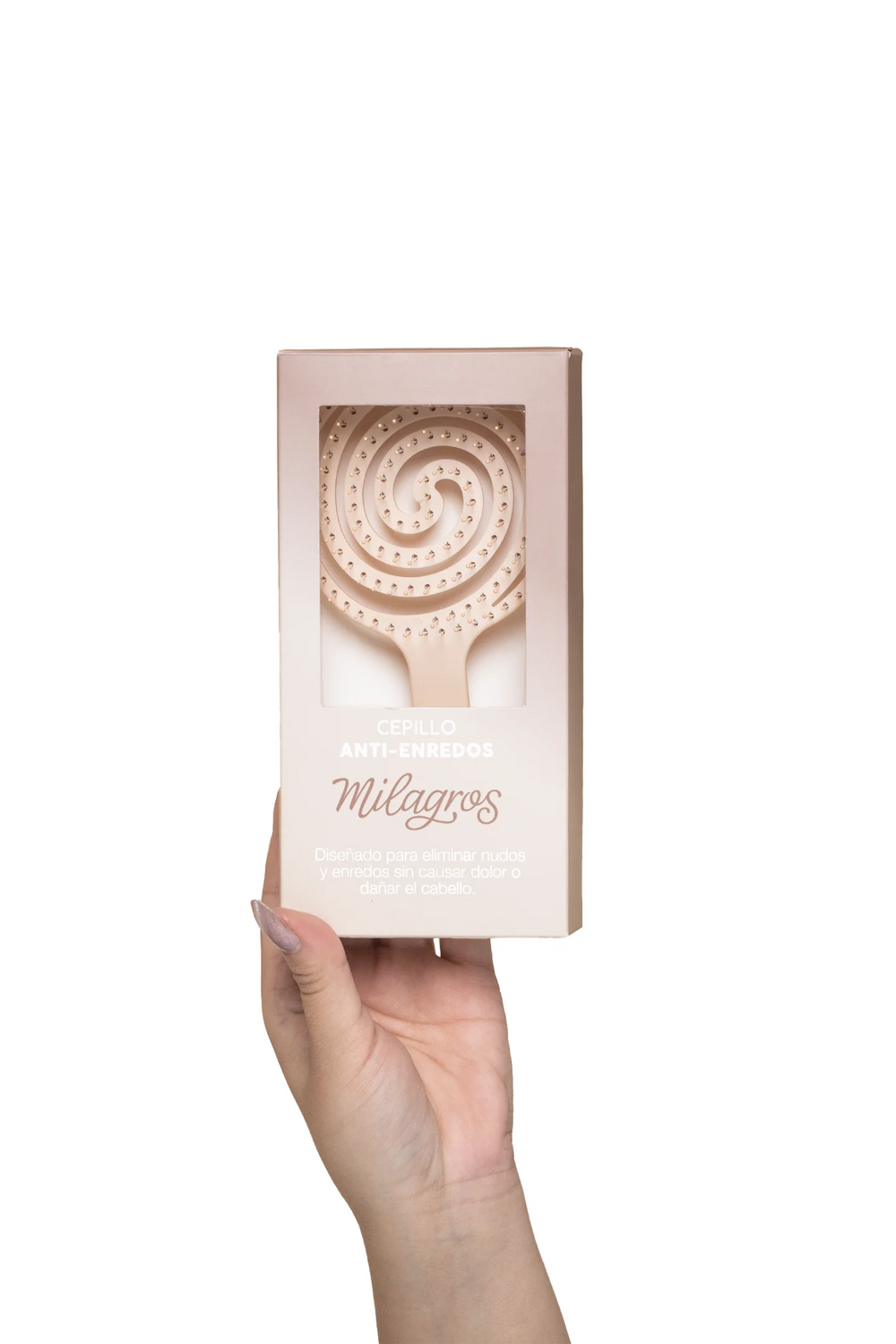 Cepillo Anti Enredo y Masajeador Capilar 2 en 1 Beige