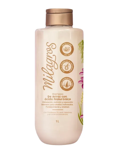 Shampoo de arroz con acido hialuronico